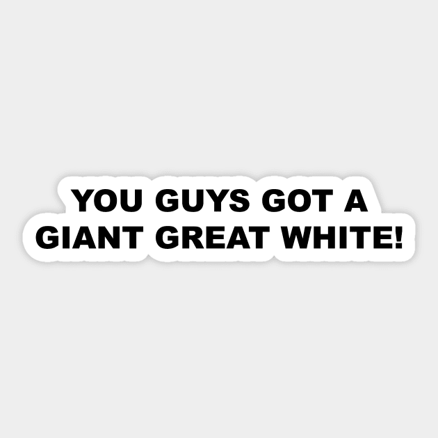 You guys got a giant great white! Sticker by star trek fanart and more